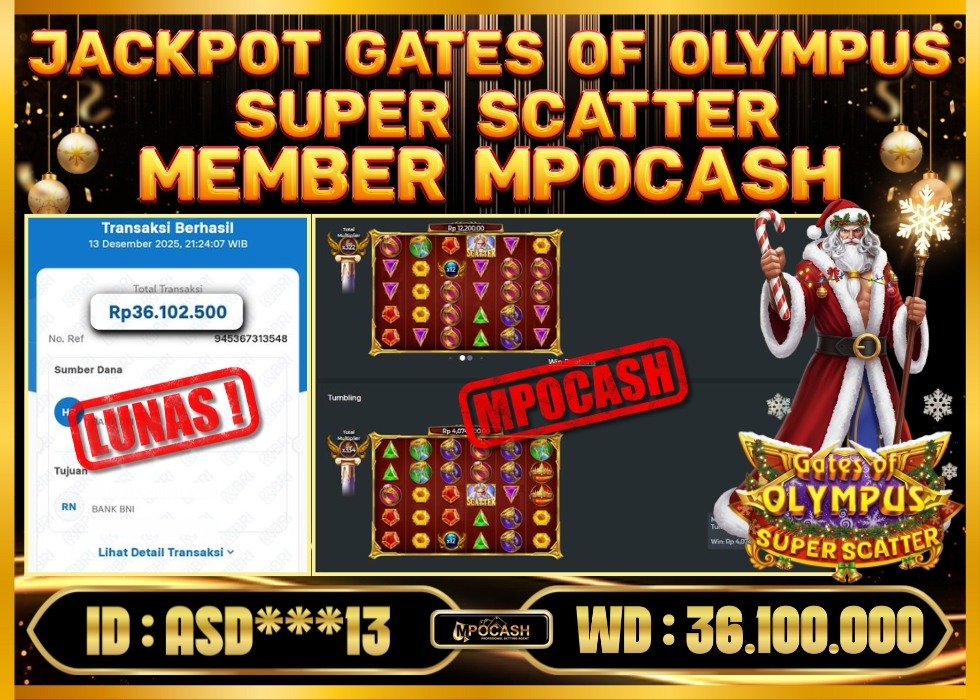 MPOCASH JACKPOT GATES OF OLYMPUS SUPER SCATTER